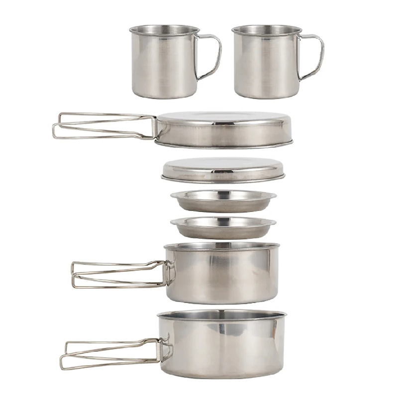 Paella Pan Steel - 8 stks/set Camping Kookgerei Mess Kit