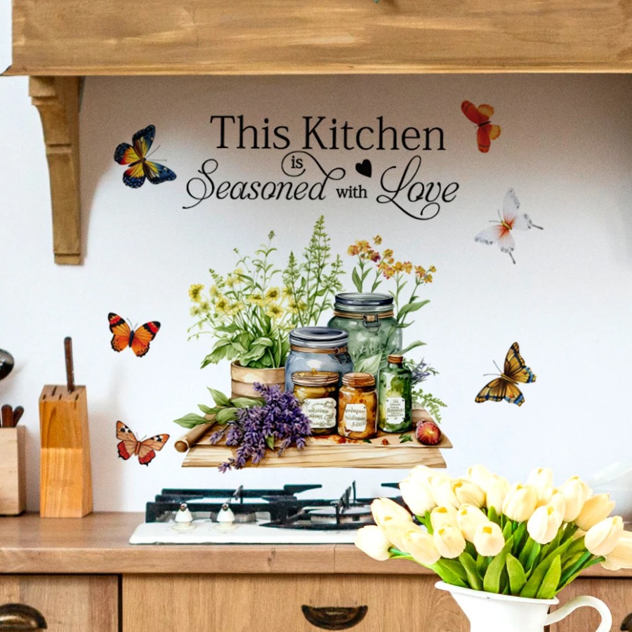 Home Cooking Quotes - Keukenkruiden Kookkunst Vlinder Bloem Keuken Quotes