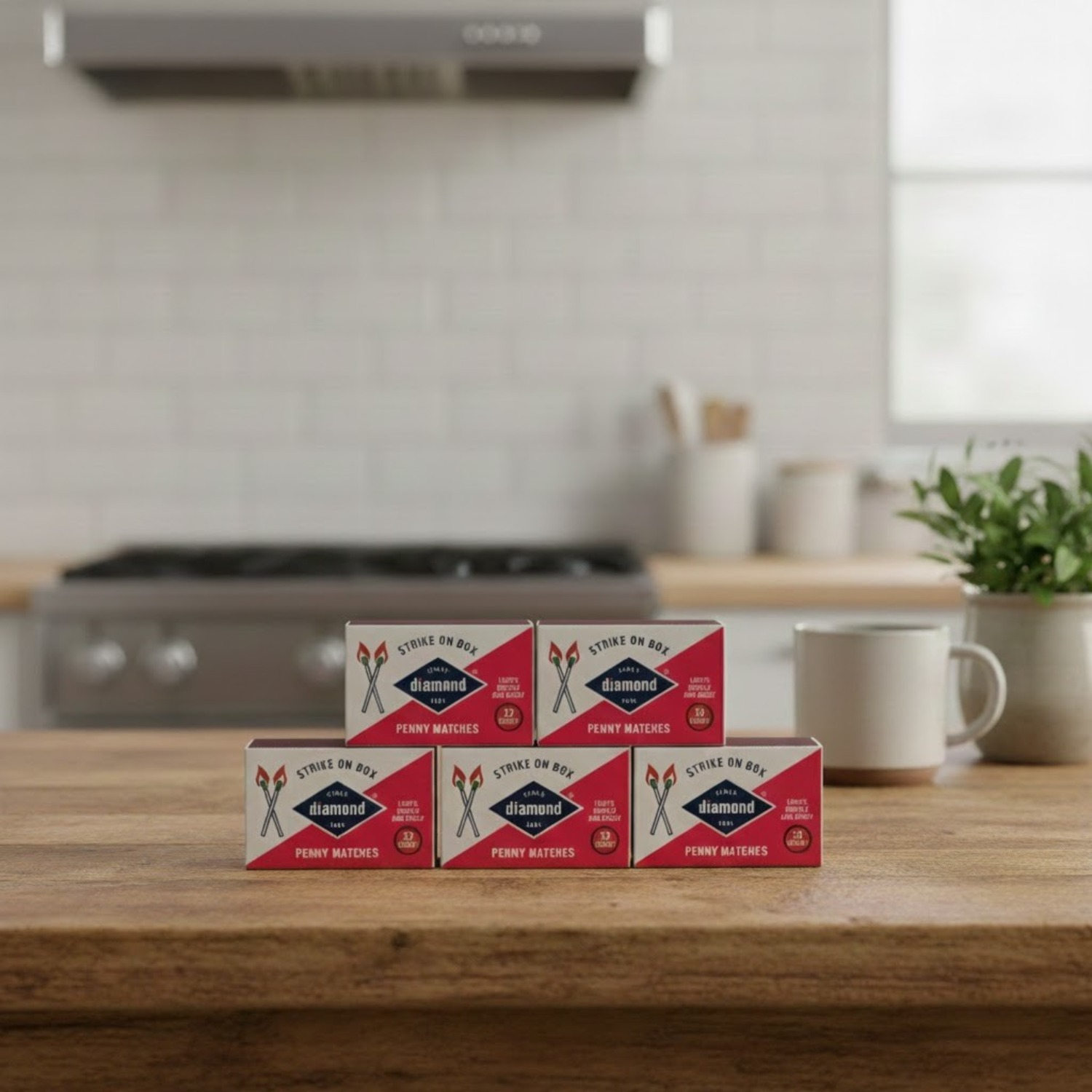 Home Cooking On - 5 stuks Diamond Strike-on-Box keukenaanstekers, betrouwbare