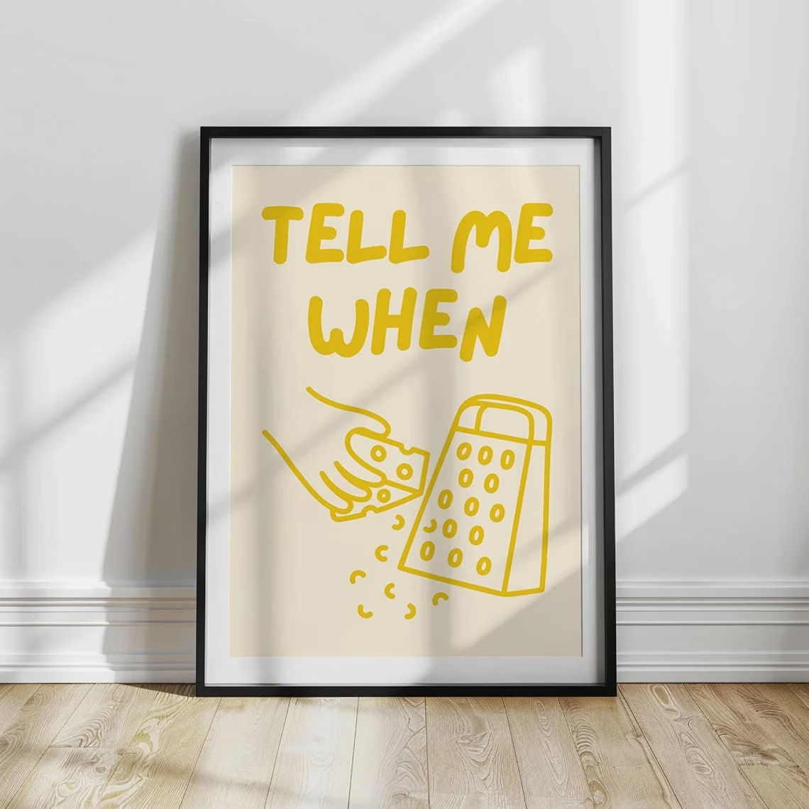 Home Cooking Quotes - Minimalistisch Vertel me wanneer kaasrasp quote