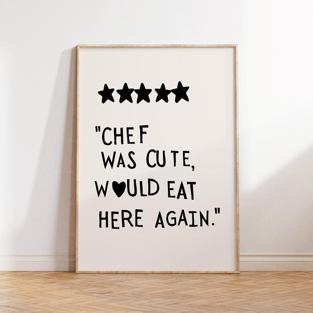Minimalistisch Hart Zwart Chef - Home Cooking Quotes recensie en prijs