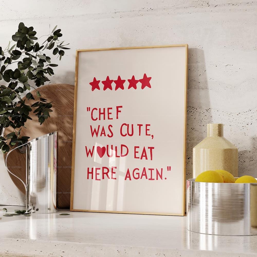 Minimalistisch Hart Zwart Chef - Home Cooking Quotes recensie en prijs