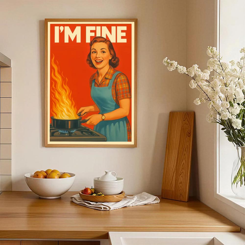 Retro Keuken HD Wandkunst Post - Home Cooking Quotes recensie en prijs