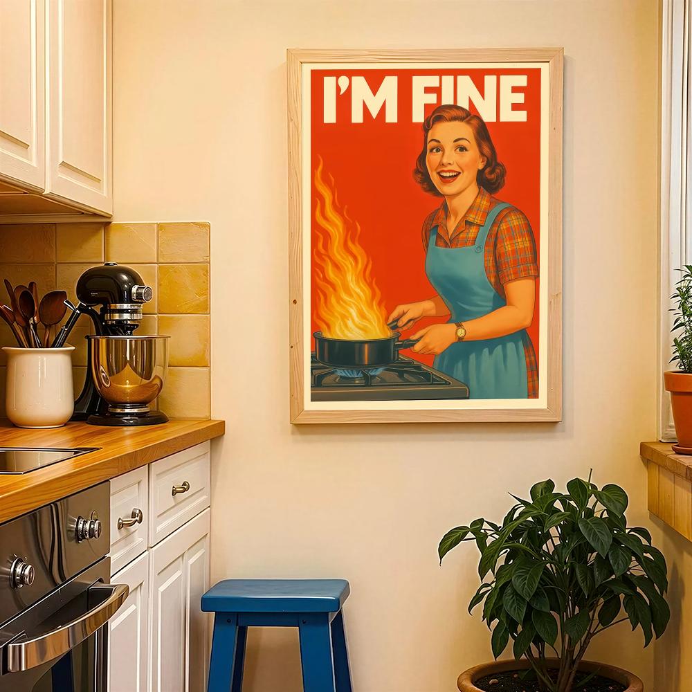 Retro Keuken HD Wandkunst Post - Home Cooking Quotes recensie en prijs