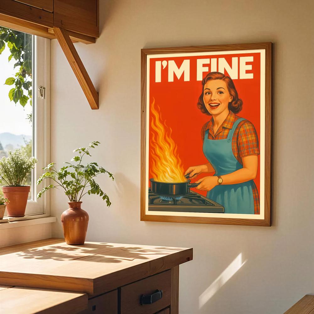 Retro Keuken HD Wandkunst Post - Home Cooking Quotes recensie en prijs