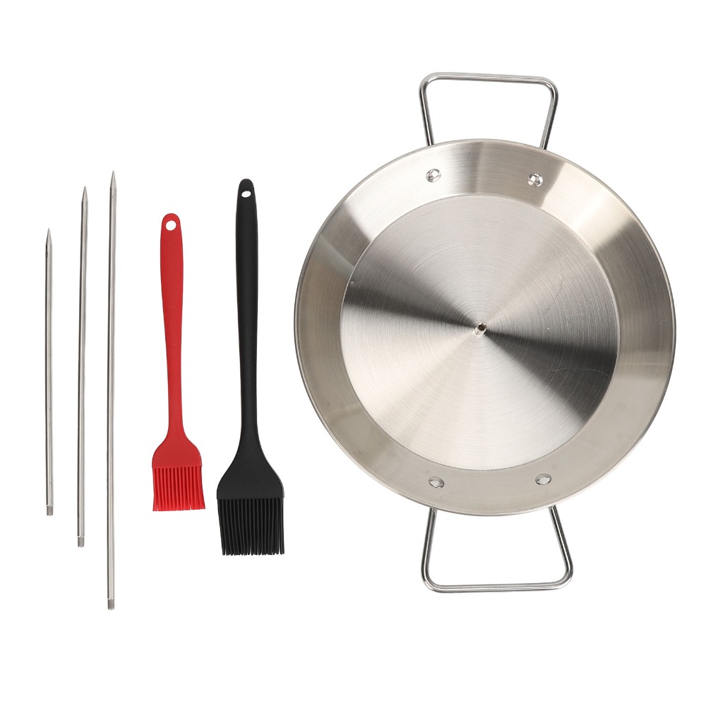 Verticale spieset van roestvri - Paella Pan Steel recensie en prijs