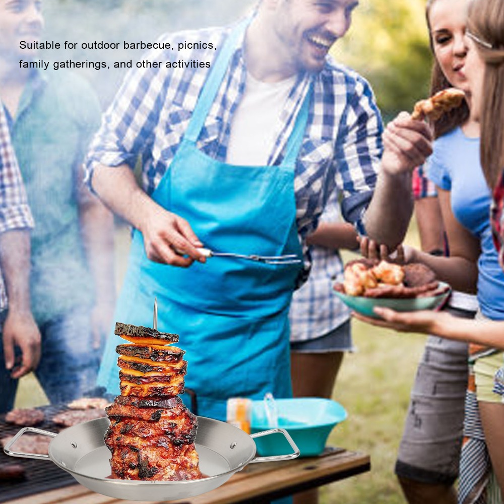 Verticale spieset van roestvri - Paella Pan Steel recensie en prijs